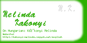 melinda kakonyi business card